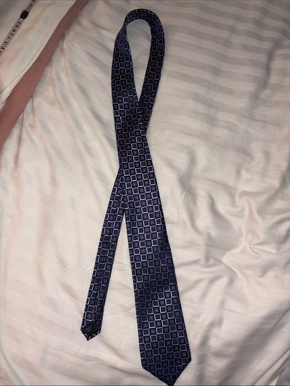 MICHAEL Michael Kors Navy Geometric Pattern Men's Tie